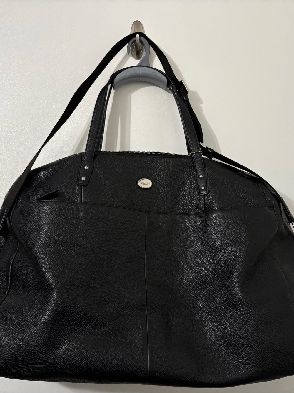 Coach Large Black Leather Weekender Bag - Travel Tote